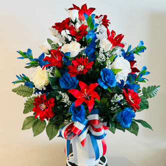 Veteran's Memorial and Military Funeral Flower Arrangement - Orchids by Donya's Florals
