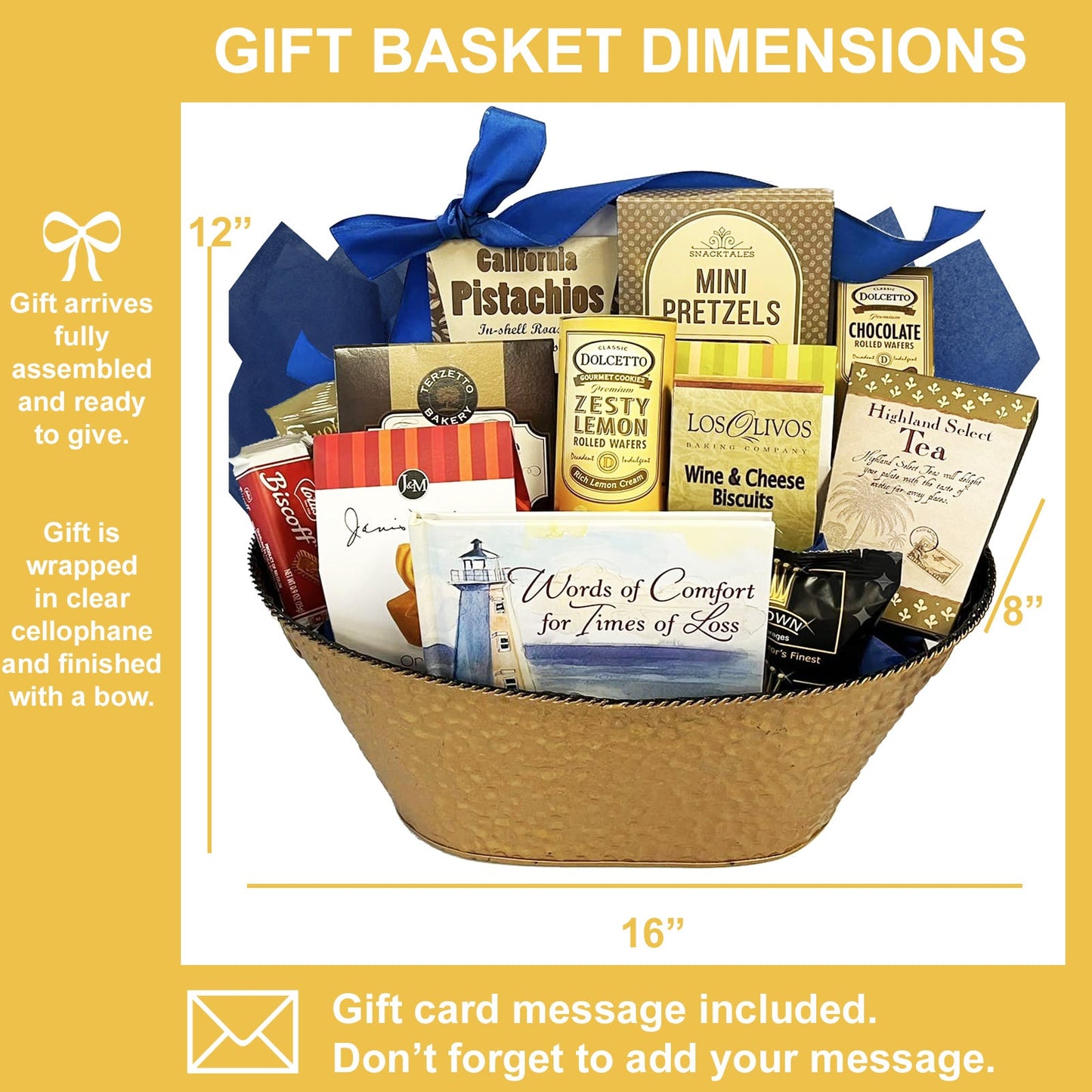 Bereavement Gourmet Sympathy Gift Basket for Sending Condolences